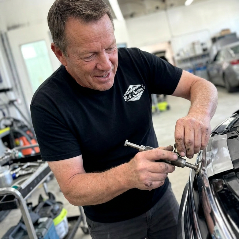 inspecting and performing minor collision repair in Downers Grove IL at Bob Carter